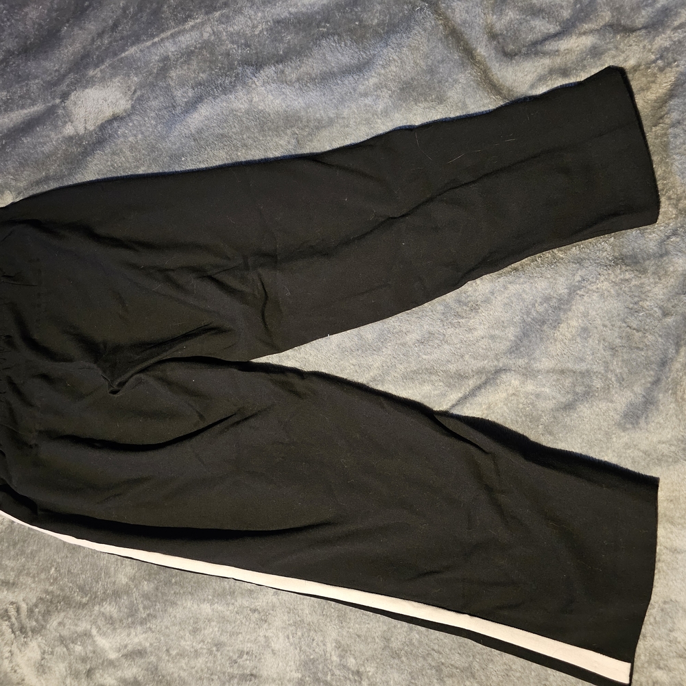 Black Pants with White Stripe